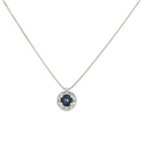 Necklace Promesse Woman in Gold Zaffiro blu C30Z007